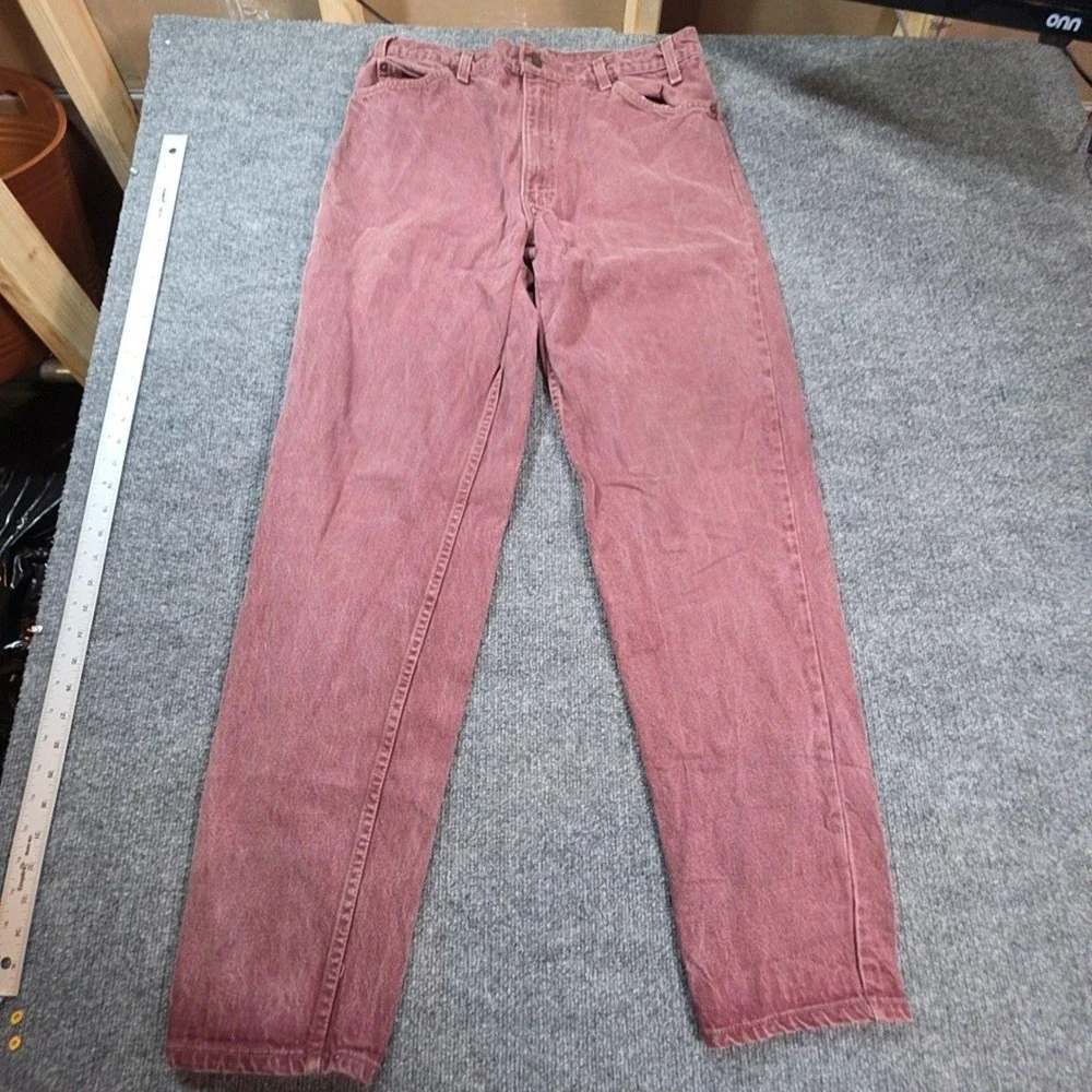 Vintage Levis 550 Jeans Mens 36x34 Red Medium Wash Relaxed Tapered USA 90s